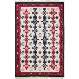 Voho Tekstil Kilim Yolluk - Çift Taraflı Yıkanabilir Otantik Ipekli Motif