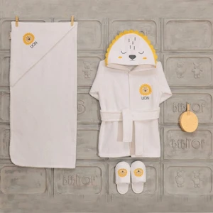 Aslanlı Bebek Bornoz Seti 30024