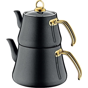 Anna Granit Siyah Çaydanlık