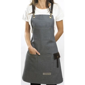 Özel Tasarım Barista Ahşap Seramik Kuaför Önlük 13B Mantegna Denim