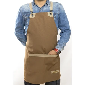 Özel Tasarım Barista Ahşap Seramik Kuaför Önlük 15 Bellini Kahverengi