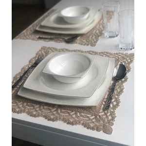 Petek Desen Anglez Kordone Nakışlı Tül Supla 6 Lı Takım