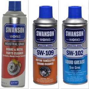 Swanson Works Balata Sprey Motor Temizleyici Sprey Gres Bakım Set