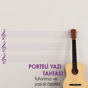 Pi Papers Porteli Şeffaf Yapışkansız Tutunan, Statik Akıllı Kağıt Yazı Tahtası (sol Anahtarlı Nota Çizgili)