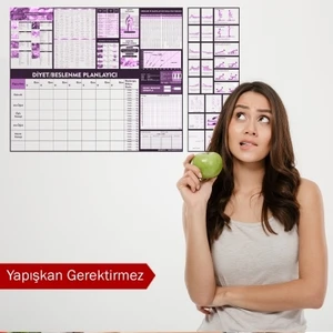Pi Papers Diyet, Beslenme Ve Egzersiz Çizelgesi Elektrostatik Elektriklenme Ile Tutunan Sihirli Akıllı Kağıt