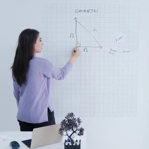 Kareli Şeffaf - Yapışkansız Statik Tutunabilir, Not Belge Fotoğraf Tutucu Özellikli Yazı Tahtası