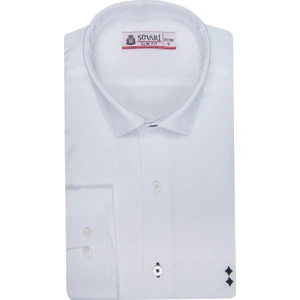 Slim Fit Armür Desenli Erkek Gömlek