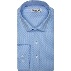 Slim Fit Armür Desenli Erkek Gömlek