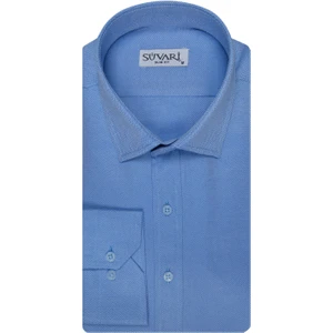 Slim Fit Armür Desenli Erkek Gömlek
