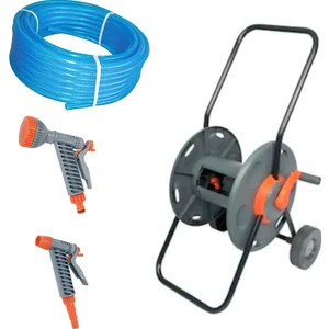 Hortum Sarma Makara Arabası 20 M + Bahçe Hortumu Set