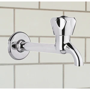 Standart Çevirmeli Banyo Lavabo Musluğu-Uzun Musluk Krom-Bs