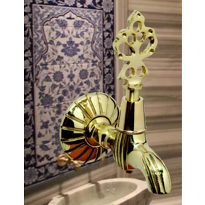 Sarı Osmanlı Eskitme Musluk (Hamam Çeşme Musluğu Standart)-Bs