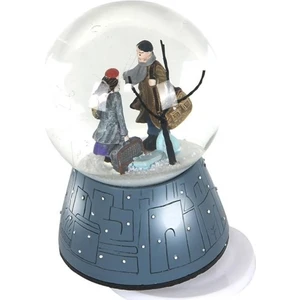 Kış Masalı Orta Boy Su Küresi Işıklı Müzikli Kar Küresi