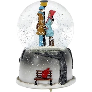 Sokak Lambası A Su Küresi Orta Boy Işıklı Müzikli Kar Küresi