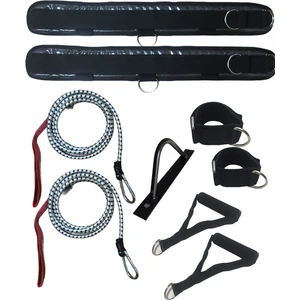 Belden Çift Kişi Bağlamalı Antrenman Güç Lastiği Seti - 2 Adet Kemer 2 Adet Lastik El Ayak, Duvar Aparatı