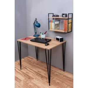 Çalışma Masası Mini Ofis Masası Metal Ayaklı Dekoratif Masa Ders Çalışma Masası Genç Odası Masası