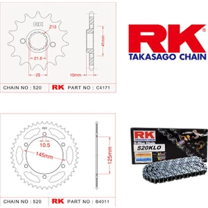 Yamaha XT 660 R Rk Zincir Dişli Set 520 KLO O-Ring 15/45T (2004)