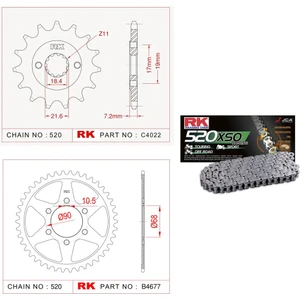 Honda CB 250 R Rk X-ring Zincir Dişli Set 520 XSO 108 L-14/36T (2018)