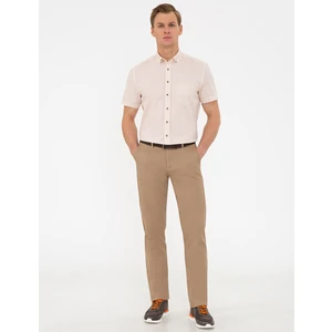 Pierre Cardin Erkek Vizon Regular Fit Kanvas Pantolon 50233235-VR052