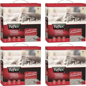 Granül Aktif Karbonlu Topaklanan Kedi Kumu 6 Lt x 4 Adet