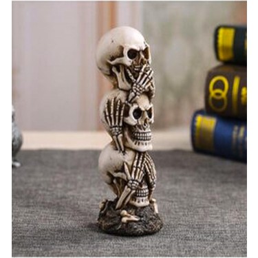 置物 ALMA Mercan Three Wise Görmedim Duymadım Bilmiyorum Kuru Kafa Fiyatı