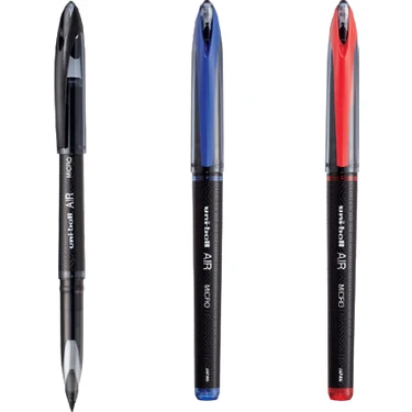 Uni-ball Air Micro Tintenroller 0,5 Mm - 3 Stück In Blau, Druckempfindlich & Wasserfest