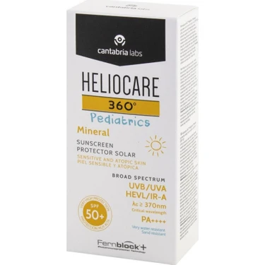 Heliocare 360 Pediatrics Mineral Güneş Koruyucu SPF50 50 ml Hassas Ciltler İçin