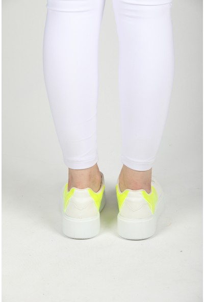 Zümra Concept Yeşil Neon Kalın Taban Kadın Sneaker Spor Ayakkabı