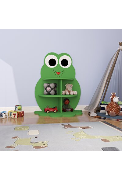 webkapinda Webkapinda çocuk Odası Kitaplık Dekoratif Raf Bebek Odası 3 Raflı Yeşil Kitaplık
