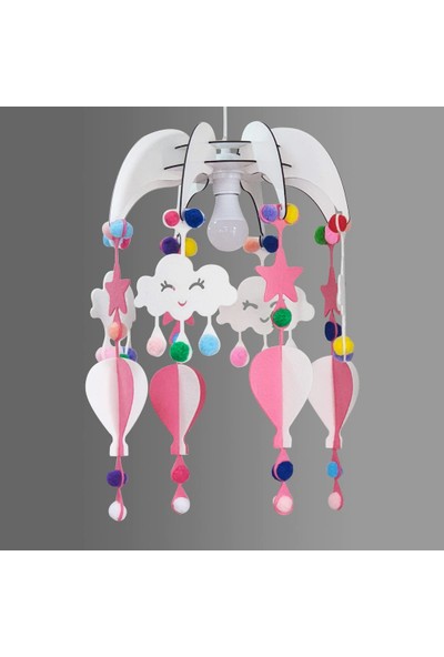 Mingitav Design Otto Dream Light Dekoratif Çocuk Odası Avizesi Bebek Odası Avizesi Pembe