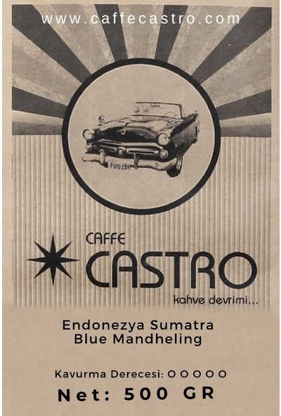 Castro Endonezya Sumatra Blue Mandheling Kahve 500 gr