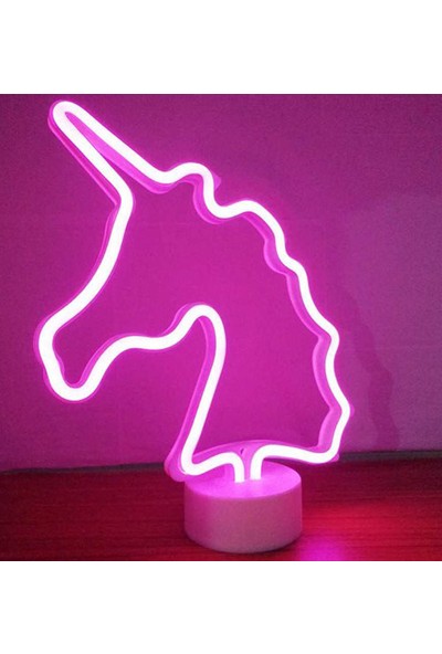 Skygo Neon Işıklı Unicorn Masa Gece Lambası