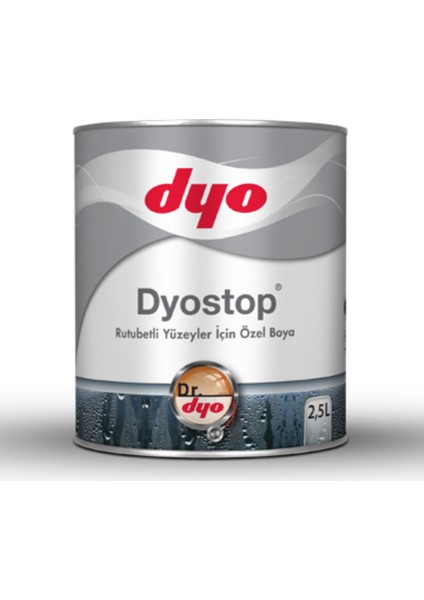 Dyostop Rütübetli Yüzeyler Için Özel Boya 2,5 Lt