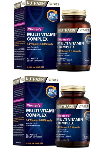 Women's Multi Vitamin Complex 60 Tablet X2 Adet