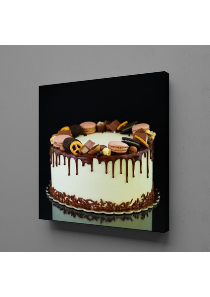 Yaş Pasta Kare Kanvas Tablo 190X190CM