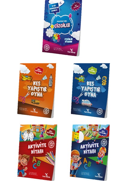 5-7 Yaş Okul Öncesi Aktivite Seti (5 Kitap)