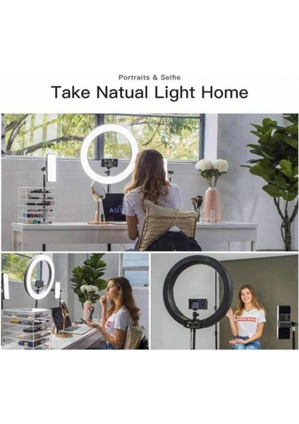 Ring Light LED 21’’ 54 cm Profesyonel Kuaför Makyaj Stüdyo Işığı + Ayak