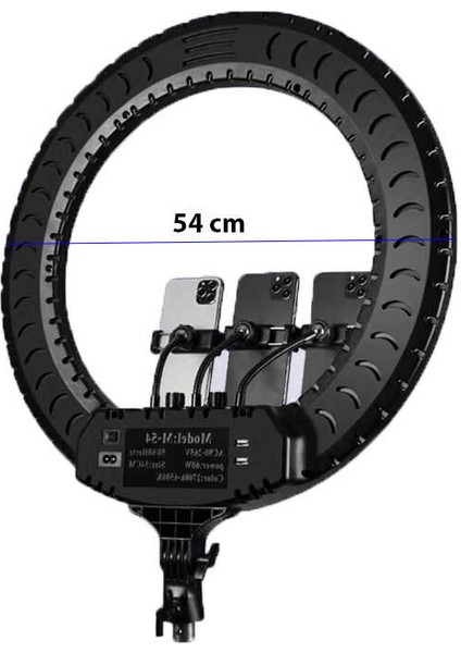 Ring Light LED 21’’ 54 cm Profesyonel Kuaför Makyaj Stüdyo Işığı + Ayak