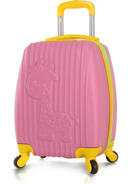 Kids Abs Çocuk Valizi Zürafa Pembe