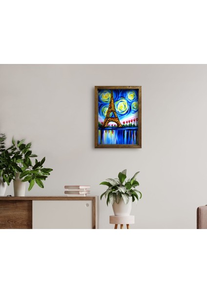 Gift Paris Tasarımlı Doğal Masif Ahşap Çerçeveli Tablo-2 fırsatları