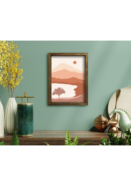Gift Doğal Masif Ahşap Çerçeveli Tablo-82