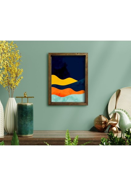 Gift Doğal Masif Ahşap Çerçeveli Tablo-42