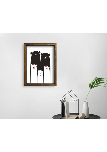 Gift Doğal Masif Ahşap Çerçeveli Tablo-36