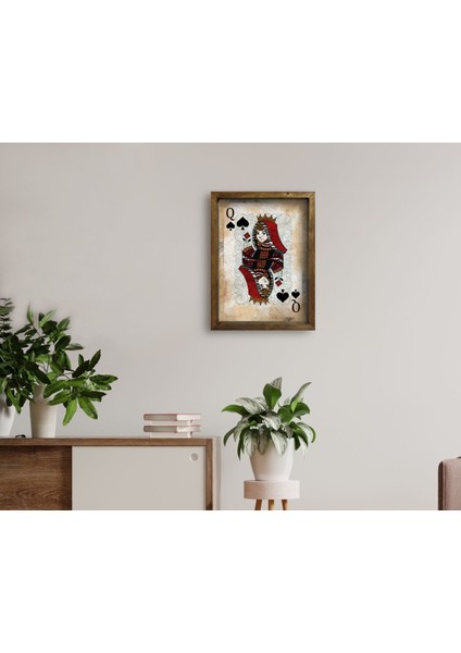 Gift Iskambil Tasarımlı Doğal Masif Ahşap Çerçeveli Tablo-2 fırsatları