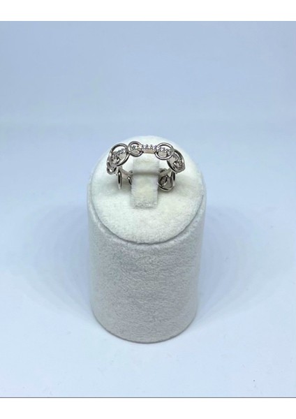 Çoklu Halkalı Beyaz Taşlı Yüzük