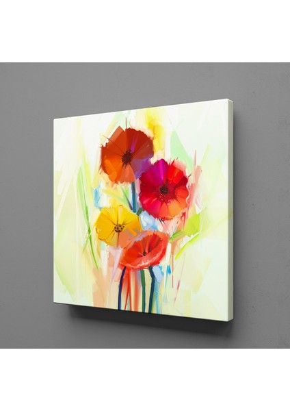 Renkli Soyut Çiçekler 200X200CM