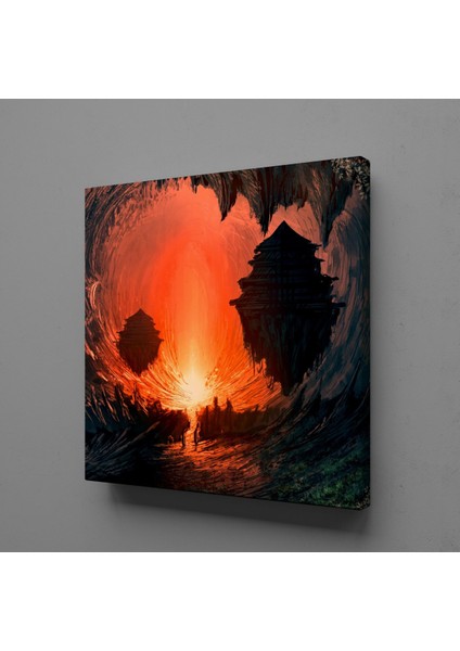 Dalga Arasından Güneşin Doğuşu 140X140CM