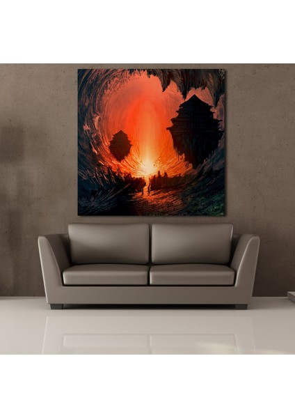 Dalga Arasından Güneşin Doğuşu 140X140CM