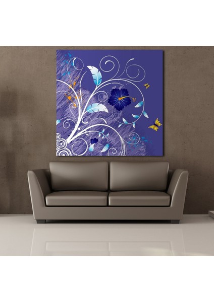 Eflatun Çiçek Büyüsü 60X60CM