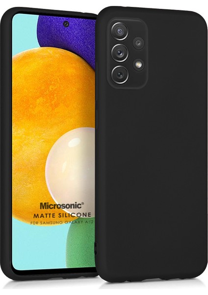Matte Silicone Samsung Galaxy A52 Kılıf Siyah